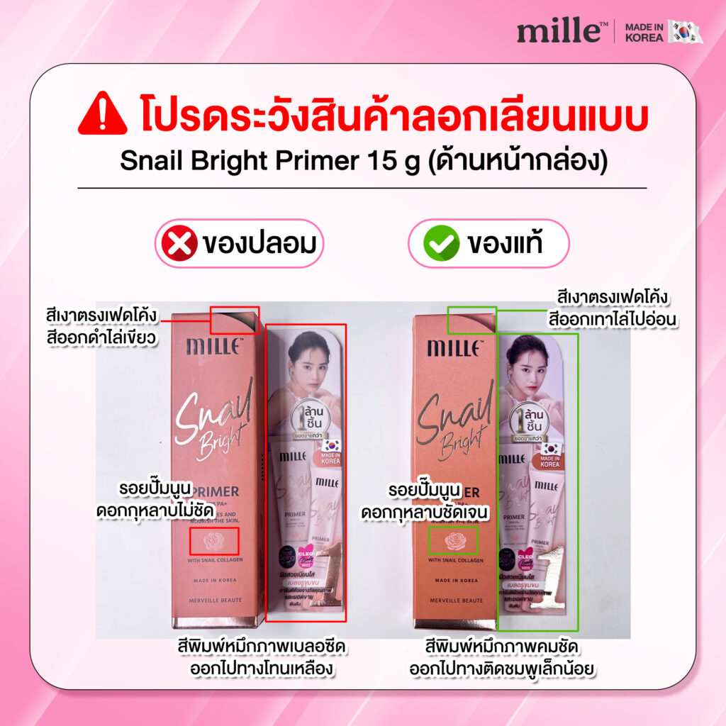 เตือนภัยสินค้าปลอมมิลเล่1