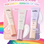 ไพรเมอร์ Mille ทั้ง 3 สูตร Bright, Glow และ Matte สำหรับปรับสภาพผิวและล็อก