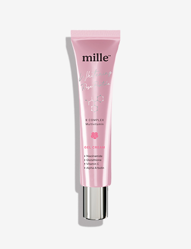 MILLE เจลครีมผิวกระจ่างใส WHITENING ROSE PEPTIDE 9 COMPLEX MULTIVITAMIN GEL CREAM 25 G.