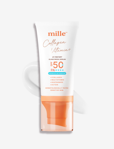 MILLE กันแดด 5 เท่า COLLAGEN VITAMIN+ WATERY SUNSCREEN SERUM SPF50 PA++++