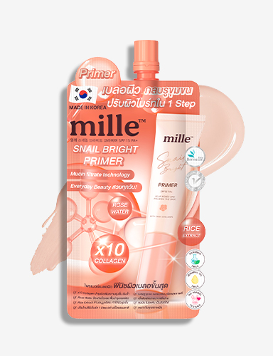MILLE ไพร์มเมอร์คอลลาเจน SNAIL BRIGHT PRIMER 6 G.