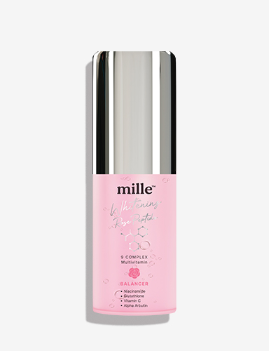 MILLE น้ำตบผิวกระจ่างใส่ WHITENING ROSE PEPTIDE 9 COMPLEX MULTIVITAMIN BALANCER 35 ML.