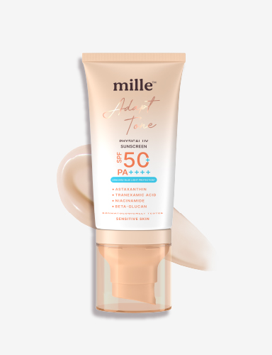 MILLE กันแดดโทนอัพ ADAPT TONE PHYSICAL UV SUNSCREEN SPF50+ PA++++ 40 G.