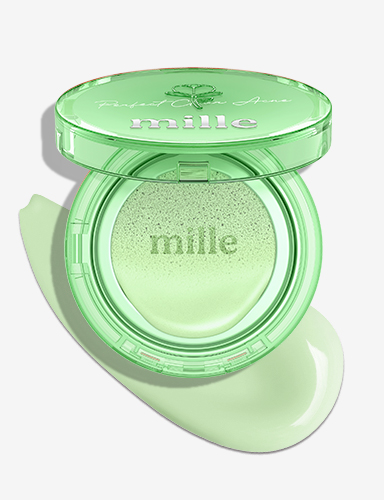 MILLE คุชชั่นเบส PERFECT CLEAR ACNE CUSHION GREEN BASE SPF50+ PA++++ 14 G.