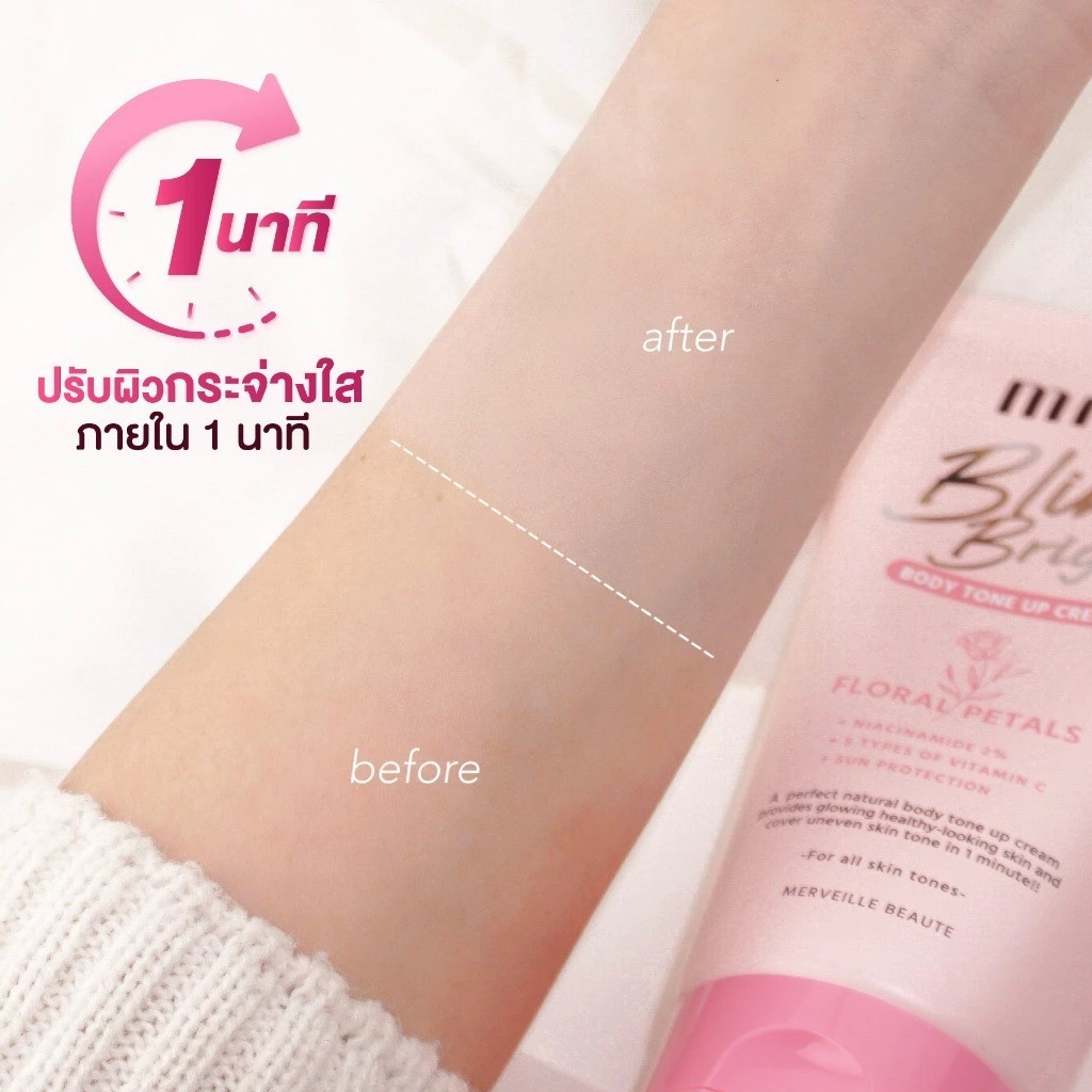 MILLE บอดี้ไพร์เมอร์ BLINK BRIGHT BODY PRIMER CREAM 15 G.