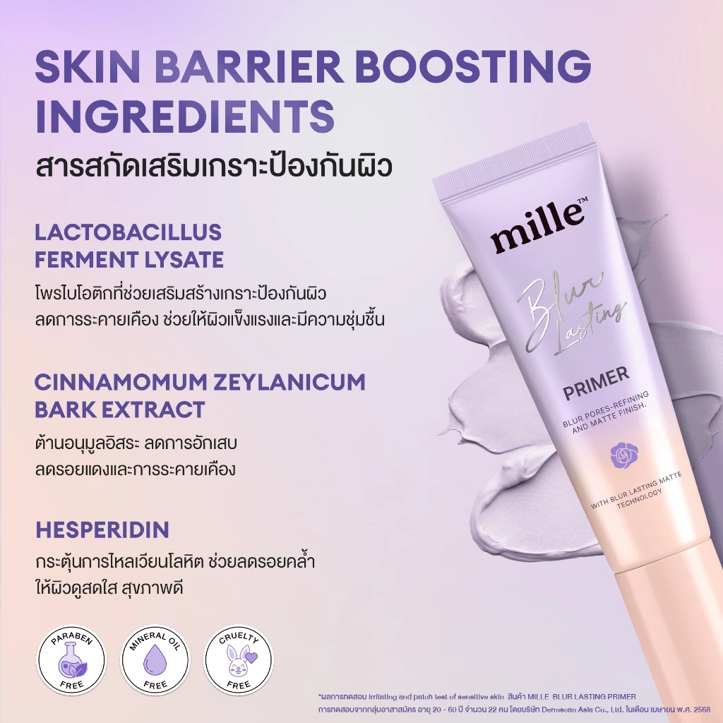 MILLE ไพรเมอร์คุมมัน BLUR LASTING PRIMER 6 G.